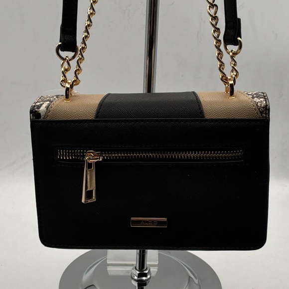 Aldo Snake Print Crossbody Bag with Black and Tan Accents - Picture 3 of 4
